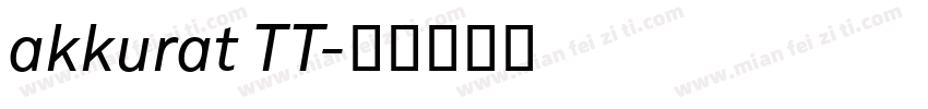 akkurat TT字体转换
